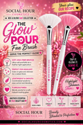 Glow Pour Fan Brush Soft Highlight & Powder Makeup Brush