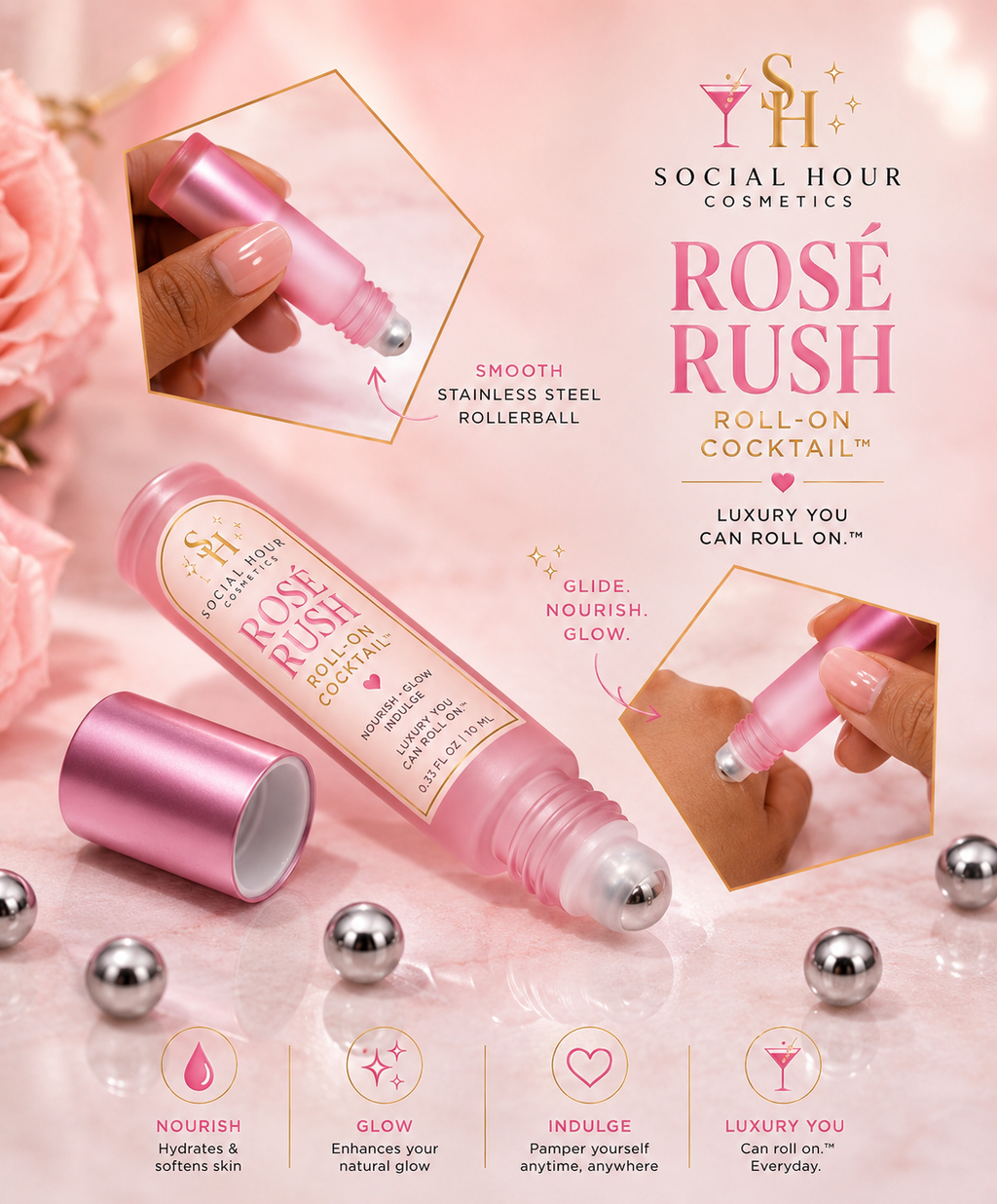 Rosé Rush™ Roll-On Cocktail