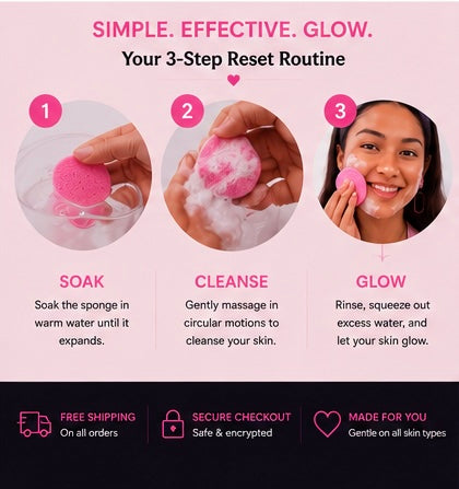 Pink Zugar Exfoliation Sponge