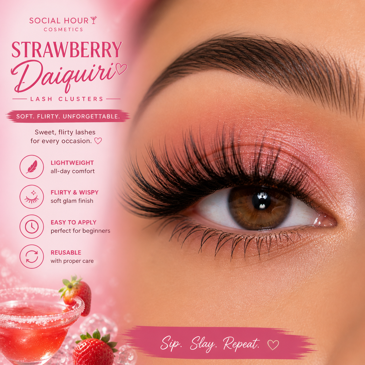 Strawberry Daiquiri Lash Clusters
