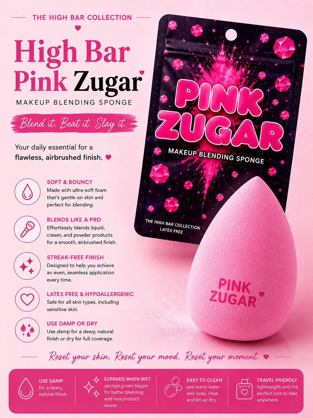 Pink Zugar Beauty Sponge