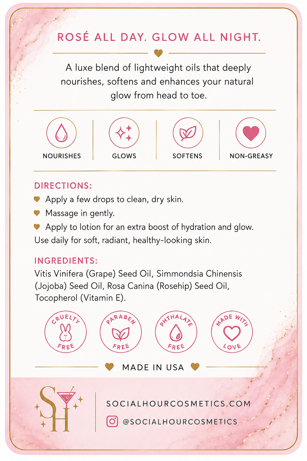 Rosé Rush™ Hydrating Body Oil