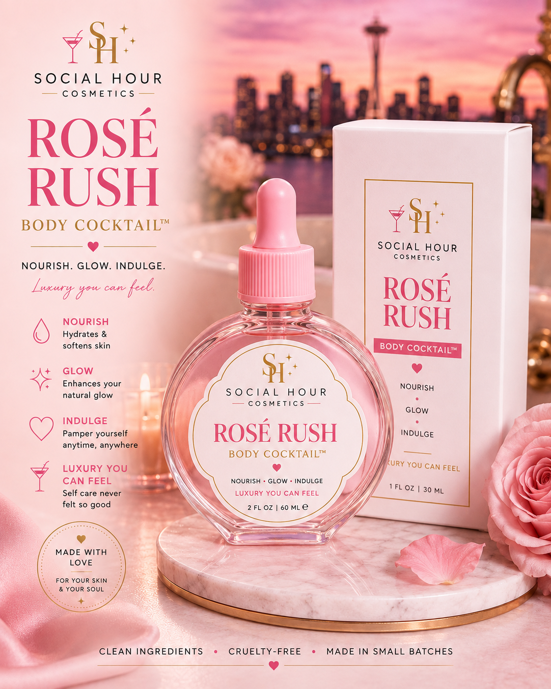 Rosé Rush™ Hydrating Body Oil