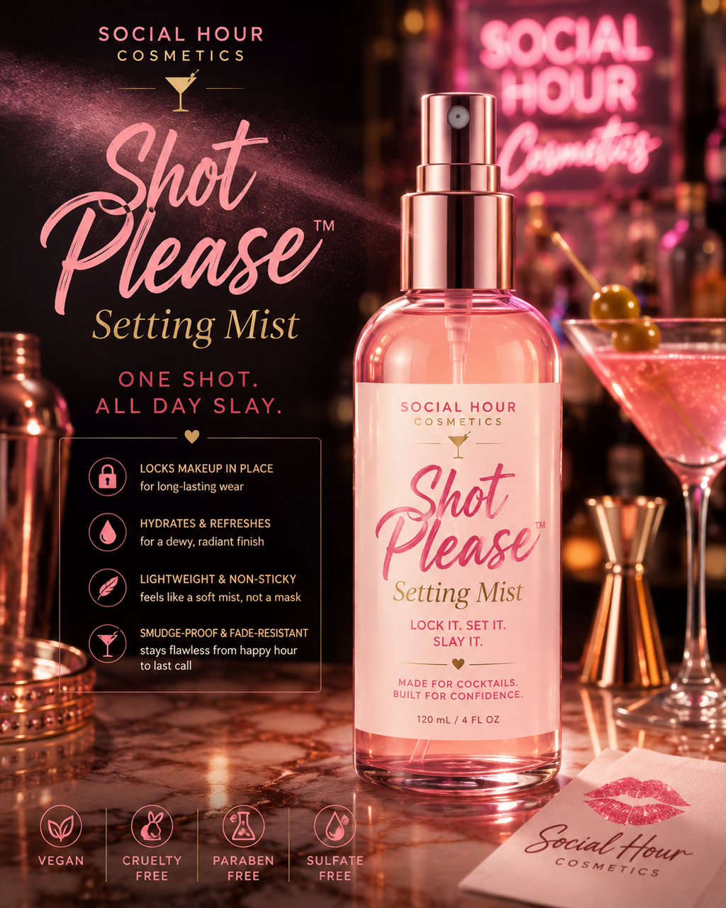 Shot Please™ Setting Mist | Fine Mist Makeup Setting Spray