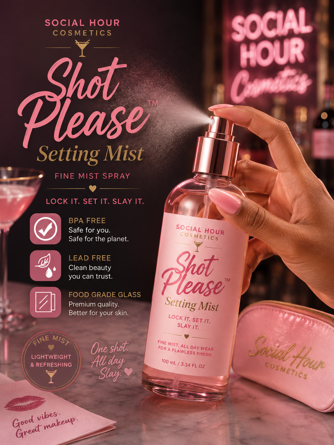 Shot Please™ Setting Mist | Fine Mist Makeup Setting Spray