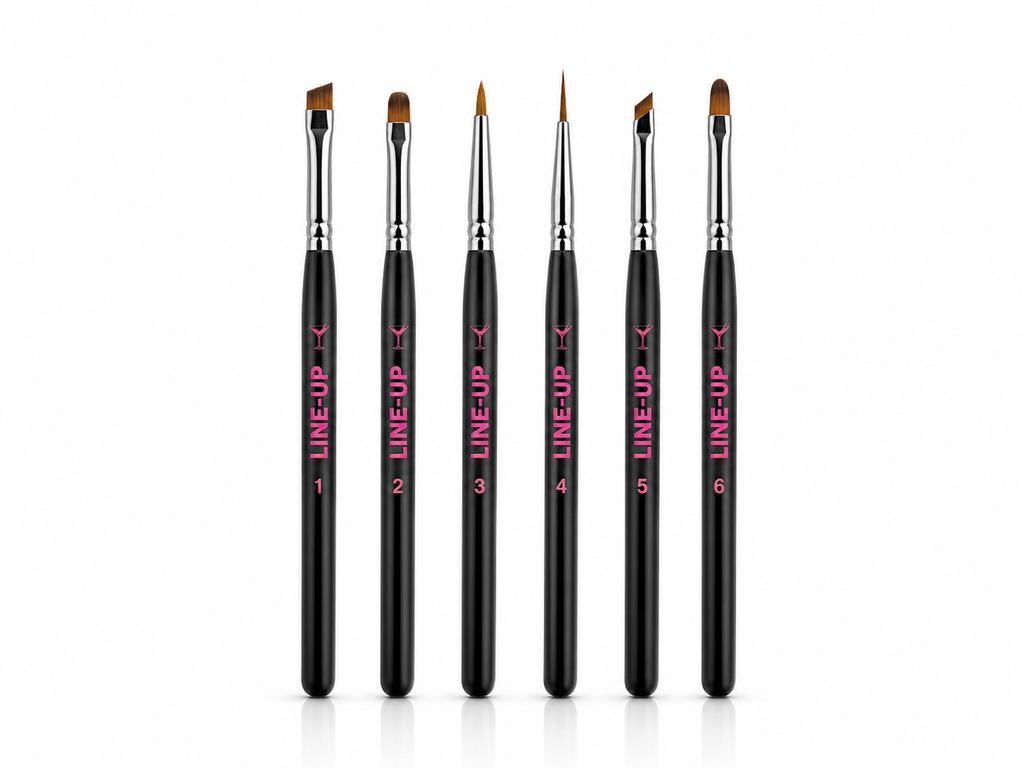Line Up Precision Brush Set  6pc Detail & Eye Makeup Brush Kit