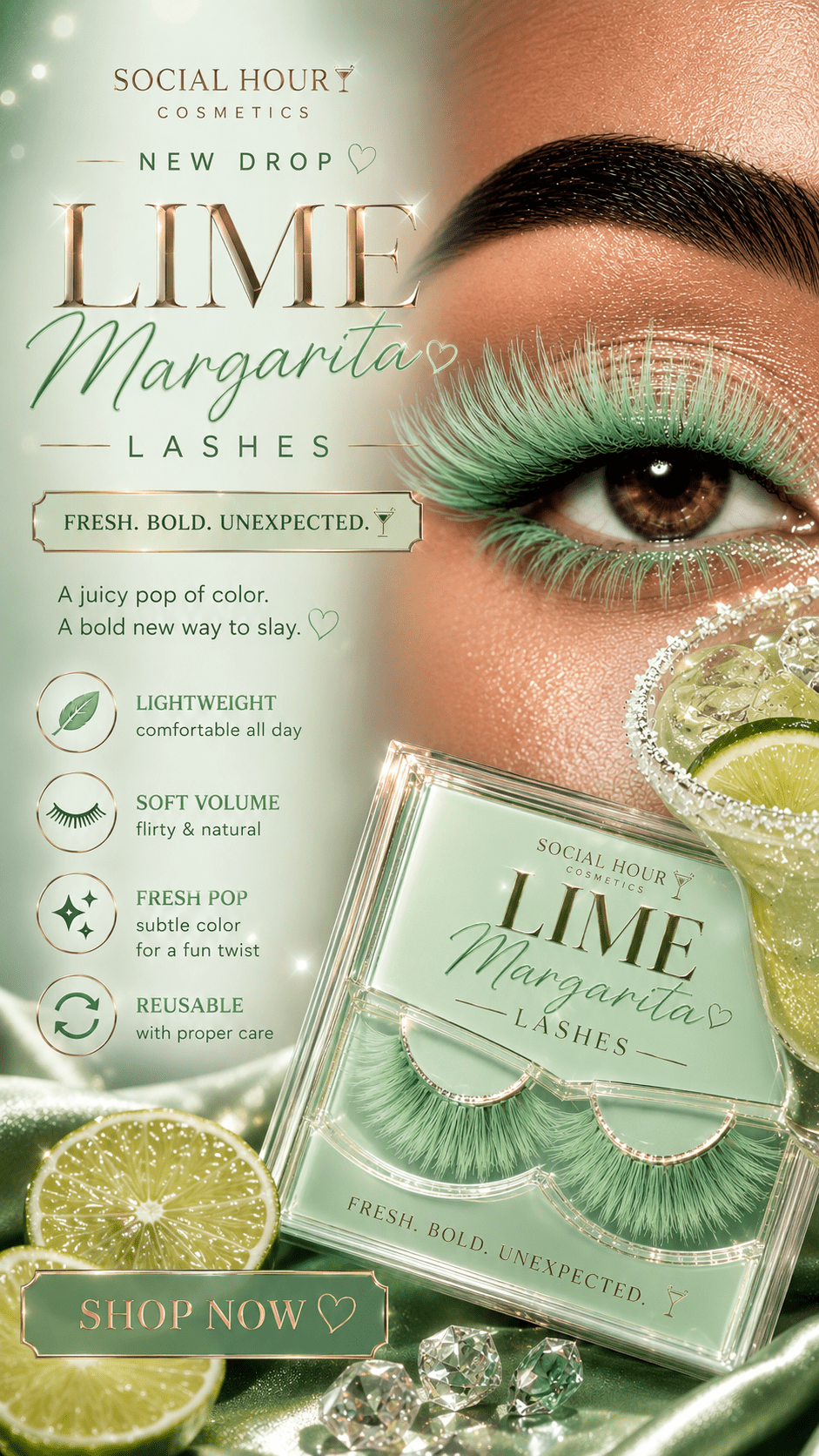 Lime Margarita Lashes - Social Hour
