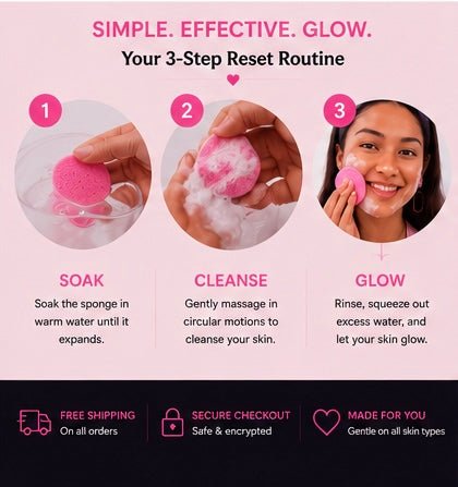 Pink Zugar Exfoliation Sponge - Social Hour